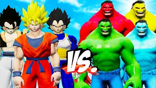 TEAM HULK MONSTER vs GOKU & VEGETA - EPIC SUPERHEROES WAR