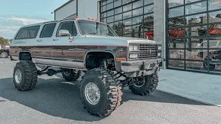 Davis boys knocked this monster suburban squarebody out in a secret build facility 🤫🤫