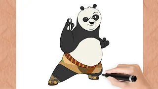 How to Draw PO I KUNG FU PANDA I Easy