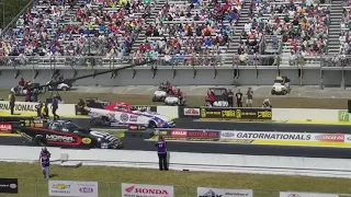 NHRA Double engine explosion