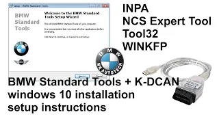 BMW Standard Tools -  BMW How to install and setup with K-DCAN Cable on Windows 10