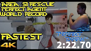 Perfect Dark Untied WORLD RECORD Area 51 Rescue Perfect Agent SpeedRun 2:22.70 4K XBLA 60 FPS