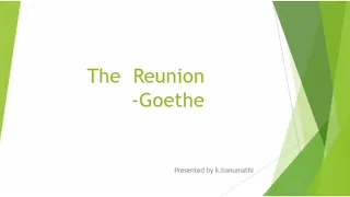 The Reunion by Goethe explanation in Tamil