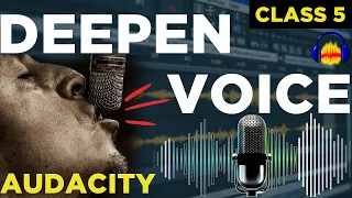 How to deepen your voice in Audacity | Audacity class 5 | Bol chaal | Adeel Shahid