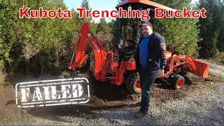 Kubota BX Backhoe and Trenching Bucket