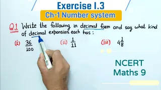 Exercise 1.3 Question 1 Class 9 Maths Ncert Chapter 1 Number system | Ex 1.3 Q1 class 9 Maths