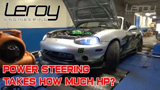 Miata Dyno Tests: How much HP does it take to run a Power Steering Pump?