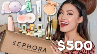 HUGE $500 SEPHORA HAUL | Trendy Makeup Brands & Home Goods!