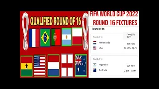 FIFA WORLD CUP 2022 round 16 FIXTURES | fifa world cup fixtures