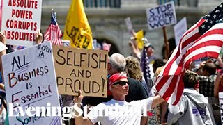 Coronavirus US: Protesters demonstrate outside Pennsylvania's state capitol against lockdown