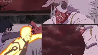 Naruto y Sasuke vs momoshiki otsutsuki(pelea completa)