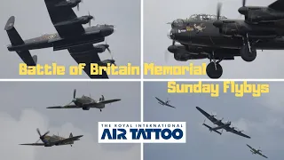 Battle of Britain Sunday Memorial Flybys .. Spitfire, Hurricane and Lancaster .. RIAT 2019 (4K)