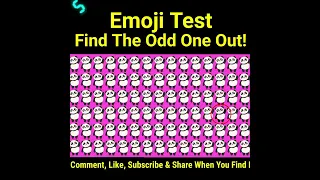 Find The Odd Emoji Out | Spot The Difference Emoji | Emoji Puzzle Quiz | #shorts #brightmind #short