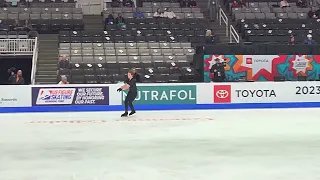 Ilia Malinin quad axel (4A) U.S. Nationals practice, Jan 28, 2023