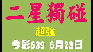 【神算539】5月23日 上期中10 15 25 31 今彩539 二星獨碰