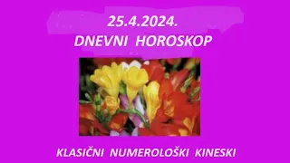 Jasminka Holclajtner-Royal Astro Studio-Dnevni horoskop za 25.4.2024.