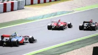 salida de  fernando alonso en montmelo 2013