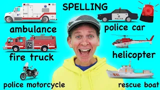 Emergency Vehicles Spelling | Learn with Matt | Dream English Kids