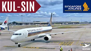 SINGAPORE AIRLINES WORST TYPE OF AIRCRAFT | BOEING 737-8 | KUALA LUMPUR - SINGAPORE | TRIPREPORT 4K