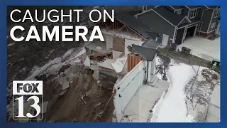 Video compilation: Draper houses slide down eroding cliffside