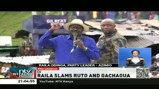 Raila accuses Ruto, Gachagua of buying MPs