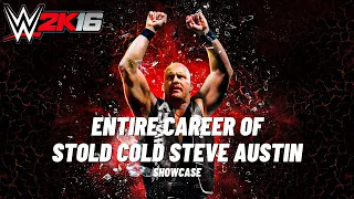 WWE 2K16 - STONE COLD STEVE AUSTIN SHOWCASE | PS5 (ALL CUTSCENES, MATCH MOMENTS & ENTRANCES)