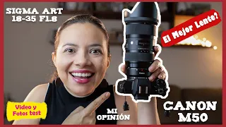 The BEST LENS ✅ Sigma Art 18 35mm f1.8 - CANON EOS M50 - [LIGHTROOM and Video Test]