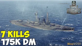 World of WarShips | Arkansas | 7 KILLS | 175K Damage - Replay Gameplay 1080p 60 fps