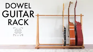 Building a MULTI Guitar Rack from Dowels - PLANS and TEMPLATE available!