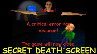 Secret death screen - Baldi's Basics Classic Remastered