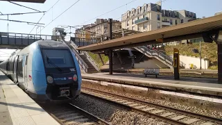 passage VB2N + Nat Z50000 en gare de La-Garenne-Colombes