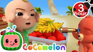 Apples and Banana Boat Adventure | Animal Time | Cocomelon - Nursery Rhymes | Fun Cartoons For Kids