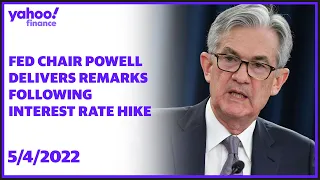 Fed Chair Jerome Powell delivers remarks following Fed's interest rate announcement