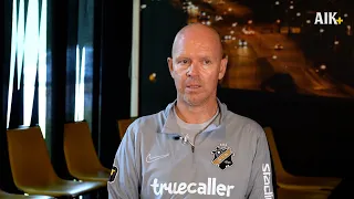 Henning Bergs första dag som AIK-tränare: ”Finns bra potential”