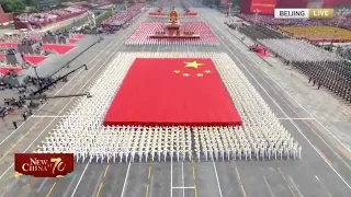 Mass civilian parade on Tian'anmen Square