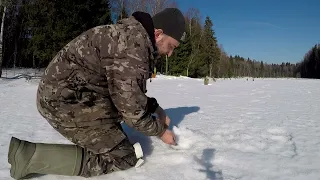 Рыбалка! Щука на жерлицы в марте. Последний лёд!