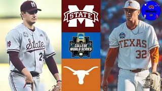 #7 Mississippi St vs #2 Texas (A Classic!) | College World Series | 2021 College Baseball Highlights