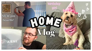 HOME VLOG 🏡 | NEW Pin Badge Boards, Summer Outfit Haul, A POWERCUT & Celebrating Daisy's Birthday 🐶