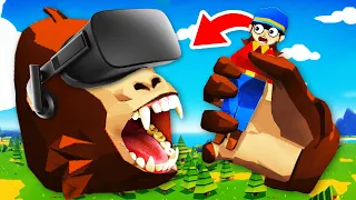 EATING EVERYTHING In Virtual Reality GORILLA SIMULATOR (Growrilla VR Funny Gameplay)