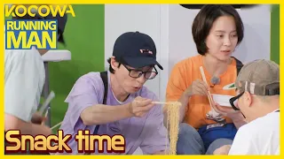 Let's pause for JI HYO, JAE SEOK, and HAHA's ramen mukbang l Running Man Ep 617 [ENG SUB]