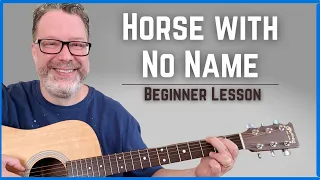 EASY 2 Chord Song - Horse with No Name Guitar Lesson