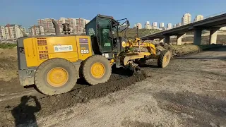 KOMATSU GREYDER YOL TESFİYE ŞEV KESME ÇALIŞMASI ROAD LEVELING SLOPE CUTTING WORK IS AWESOME