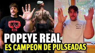 BRAZOS GIGANTES¡ Jeff Dabe el POPEYE DE LA VIDA REAL es campeón de PULSEADAS conoce su HISTORIA