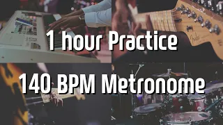 [ 140BPM ] 4 Beat Metronome - 1 hour Practice