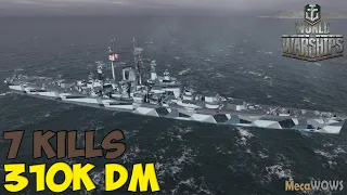 World of WarShips | Des Moines | 7 KILLS | 310K Damage - Replay Gameplay 4K 60 fps