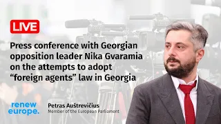 Press conference with Nika Gvaramia on the attempts to adopt “foreign agents” law in Georgia