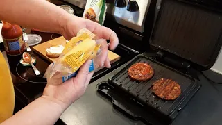 Bacon Cheese Burger and Salsa Burger George Foreman Grill link https://amzn.to/3BcvQj0