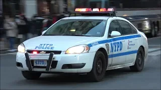NYPD Police car responding with siren and lights