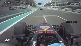 Ricciardo middle finger | Abu Dhabi 2017