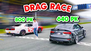 DRAG RACE MET DE RS3 WIDEBODY!